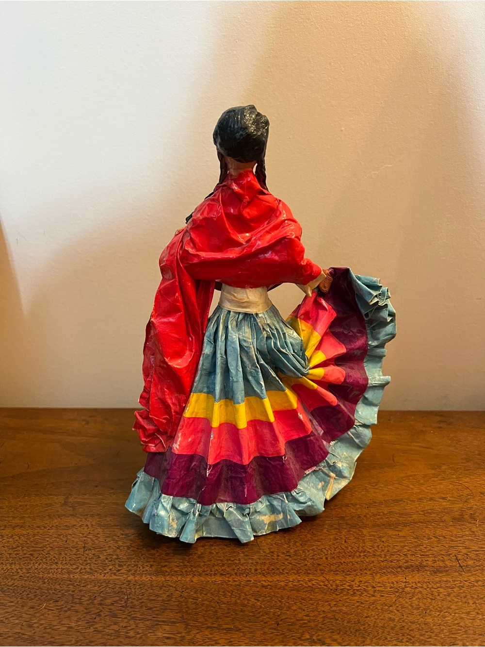 Vintage Mexican Traditional Handmade Folk Art Paper Mache Dancer - Picture 3 of 7